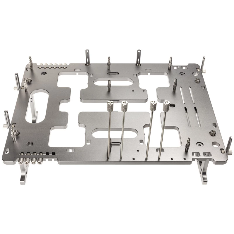 Benchtable korpuss Streacom BC1 V2 – atvērts testēšanas/bench šasija, titāna krāsa