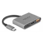 DeLOCK 61071 video kabeļa adapteris 0,1 m USB Type-C USB Type-C USB Type-A HDMI pelēks