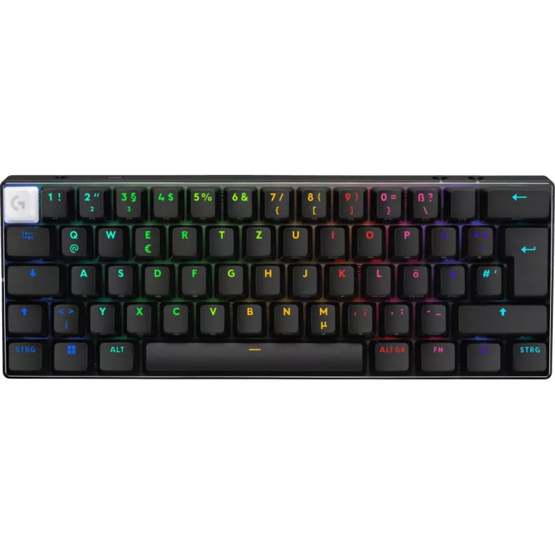 Logitech G PRO X 60 spēļu tastatūra USB RF bezvadu Bluetooth QWERTZ melna