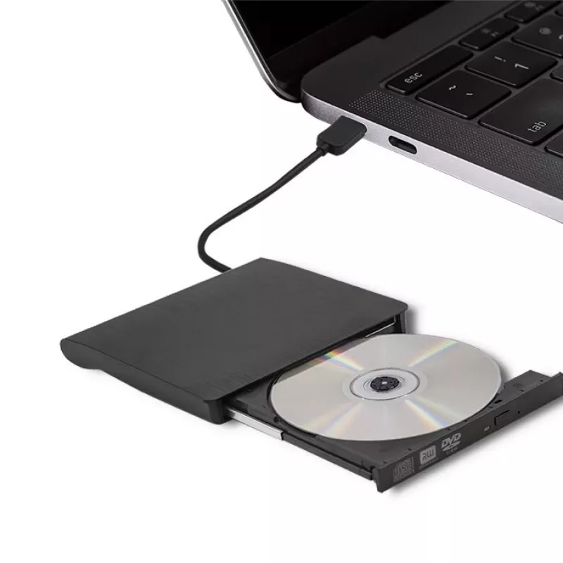 Ārējais DVD‑RW diskdzinis QOLTEC 51857 — USB 3.0, SATA interfeiss, DVD±R 8x, DVD±RW 4x, DVD‑RAM 5x, CD 24x, melns