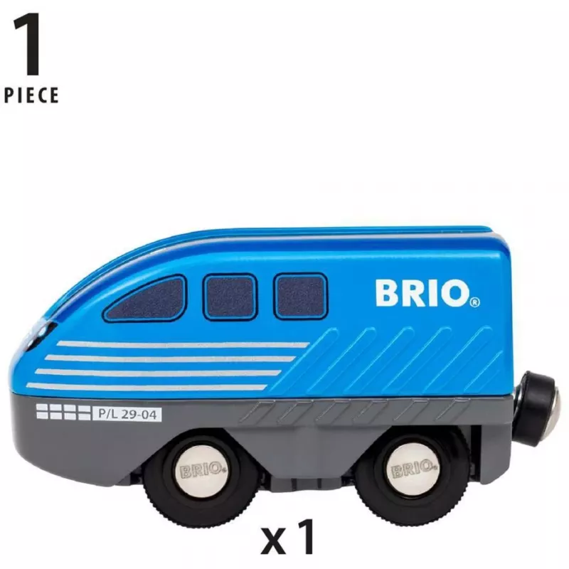 BRIO World atvelkamais vilciens melns zils 36019