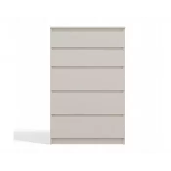 Kumode top e shop MALWA M5, 5 atvilktnes, Cashmere, 700×1095×400 mm, skaidu plātne