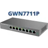 Vadāms L2 Gigabit PoE tīkla slēdzis Grandstream GWN7711P — 8x RJ-45 10/100/1000, 48V DC, Darbvirsmas/Pie sienas stiprināms