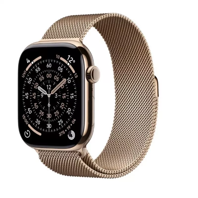 Apple Watch GPS + Cellular 46mm zelta titāna korpuss zelta Milānas cilpa S/M