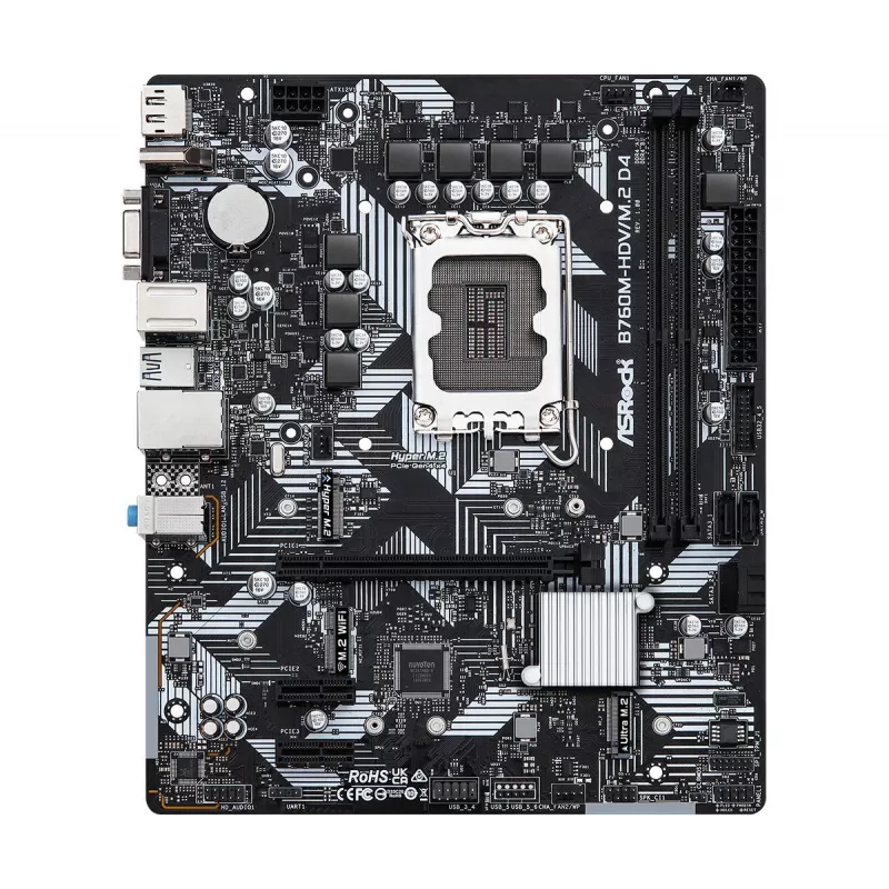 ASRock B760M-HDV/M.2 D4 DDR4 LGA 1700 Micro-ATX mātesplate