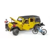 Jeep rotaļlieta BRUDER 02543 kalnu velosipēda un riteņbraucēja tēmai, ABS, daudzkrāsaina, no 4 gadu vecuma