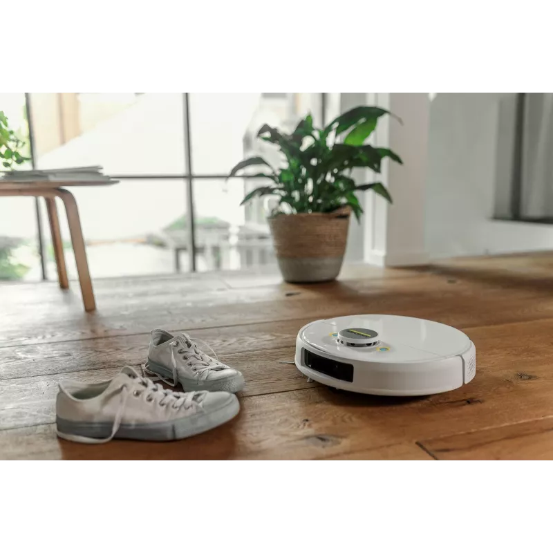 Bezmaiša robotizētais putekļsūcējs Kärcher RCV 5 — LiDAR navigācija, 120 min darbības laiks, 5000 Pa, 0.33 L putekļu tvertne, mitrā slaucīšana, 5200 mAh akumulators