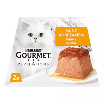 Mitrā kaķu barība Purina Nestlé GOURMET Revelations Mousse ar vistu mērcē 2 x 57 g paciņas