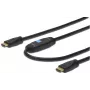 Assmann HDMI ātrdarbības savienojuma kabelis. A tips. ar pastiprinātāju. V/V. 40,0 m. agrāk HDMI 1.3. UL. melns. zelts (AK-330105-400-S)