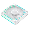 GAMEMAX TORNADO T12 ARGB-RW 120mm balts reversā lāpstiņa korpusa ventilators