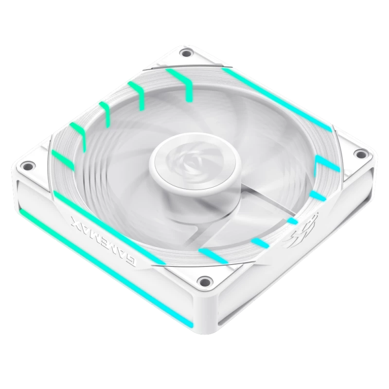 GAMEMAX TORNADO T12 ARGB-RW 120mm balts reversā lāpstiņa korpusa ventilators