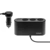 Automašīnas USB lādētājs SAVIO SA-024 — universāls mobilo ierīču lādētājs, ieeja 12–24 V, izeja 5 V, melns, cigarešu aizdedzinātāja ligzdai