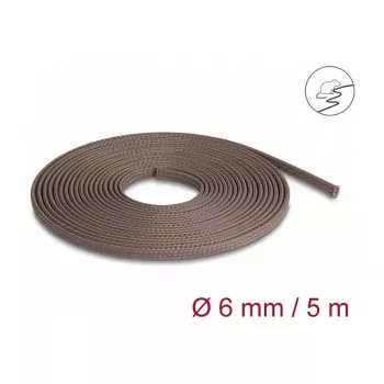 Kabeļu apvalks DeLOCK 20903 brūns poliesters 6 mm