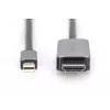 DIGITUS - adaptera kabelis - Mini DisplayPort (vīr.) uz HDMI (vīr.) - 1,0m - atbalsta 8K 60 Hz - melns (DB-340109-010-S)