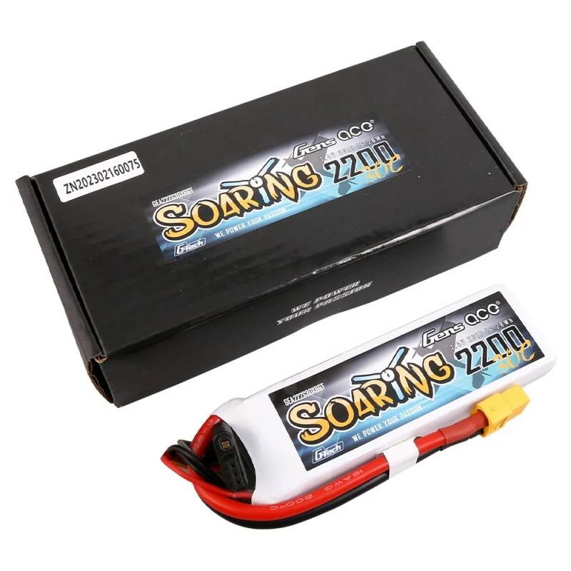 Gens Ace G-Tech Soaring 2200mAh 7.4V 30C 2S1P XT60 Akumulators