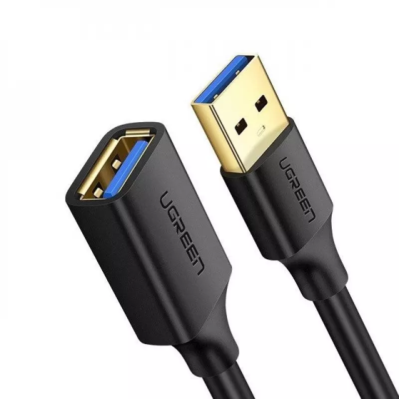 Ugreen pagarinātājkabeļa adapters USB 3.0 (ligzda) uz USB 3.0 (spraudnis) 2m (melns)
