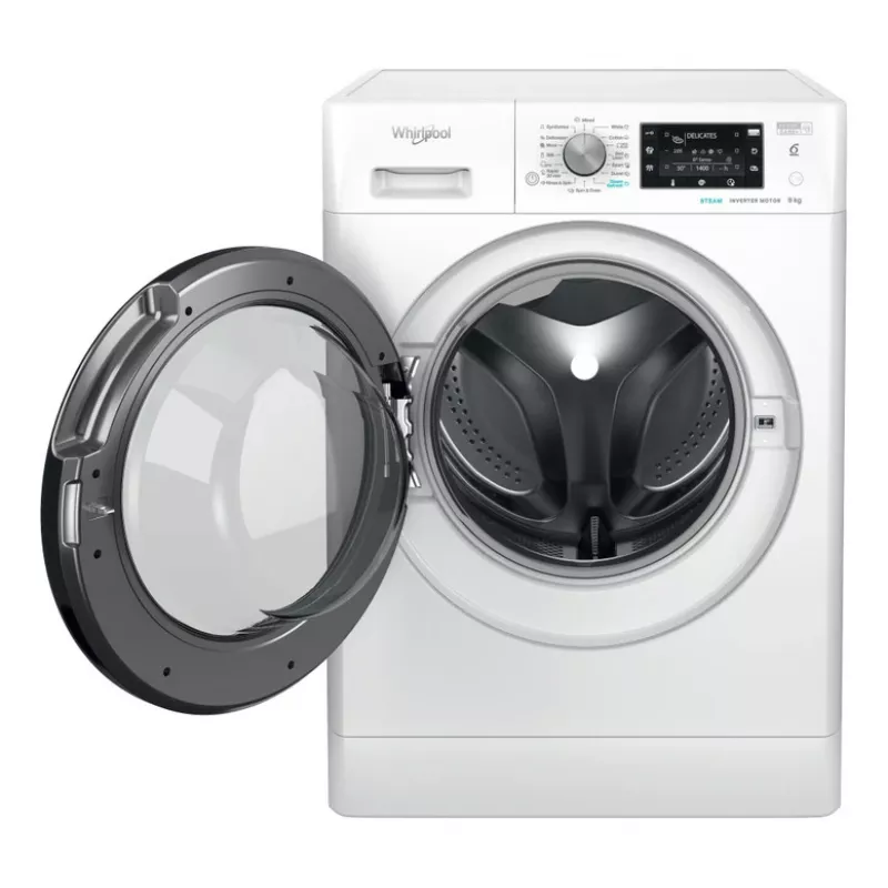 WHIRLPOOL veļas mašīna FFD 9489 BV EE, 9 kg, 1400 apgr./min, energoefektivitātes klase A, dziļums 63 cm, invertora motors, melnas durvis