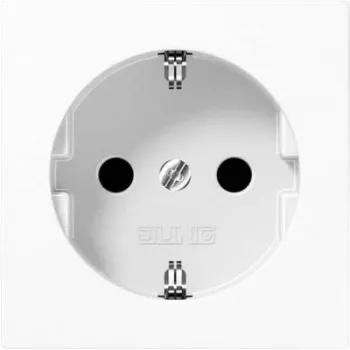 Kontaktligzda CEE 7/3 Jung A 1520 KI WW, balta, duroplasts, 250 V, 16 A, 55×55 mm