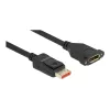 DisplayPort pagarinātāja kabelis, paneļa stiprinājums DeLOCK 87095 8K 60 Hz 1 m