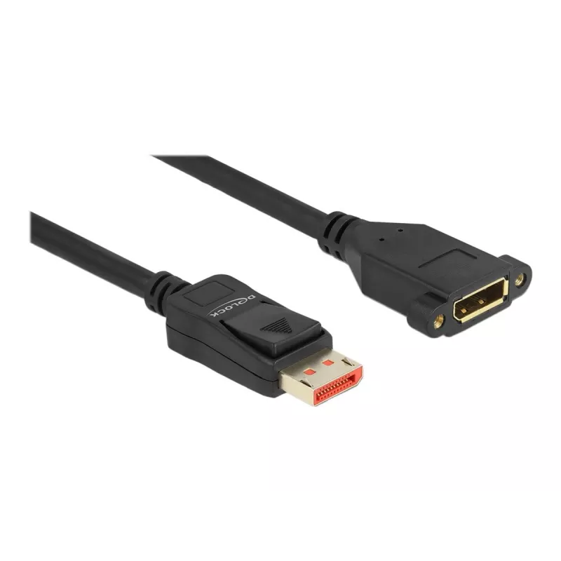 DisplayPort pagarinātāja kabelis, paneļa stiprinājums DeLOCK 87095 8K 60 Hz 1 m