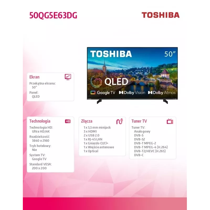 QLED televizors 50 collas 50QG5E63DG