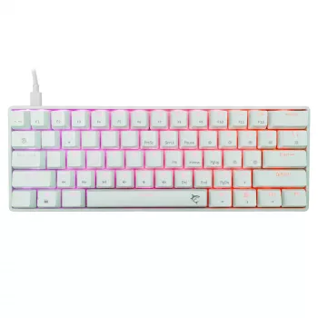 Vadu mehāniskā tastatūra White Shark Shinobi-2 (GK-004211) — ASV izkārtojums, sarkanie slēdži, balta