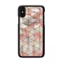 Aizsargājošs viedtālruņa maciņš iKins iPhone XS / iPhone X, rombveida raksts, melns