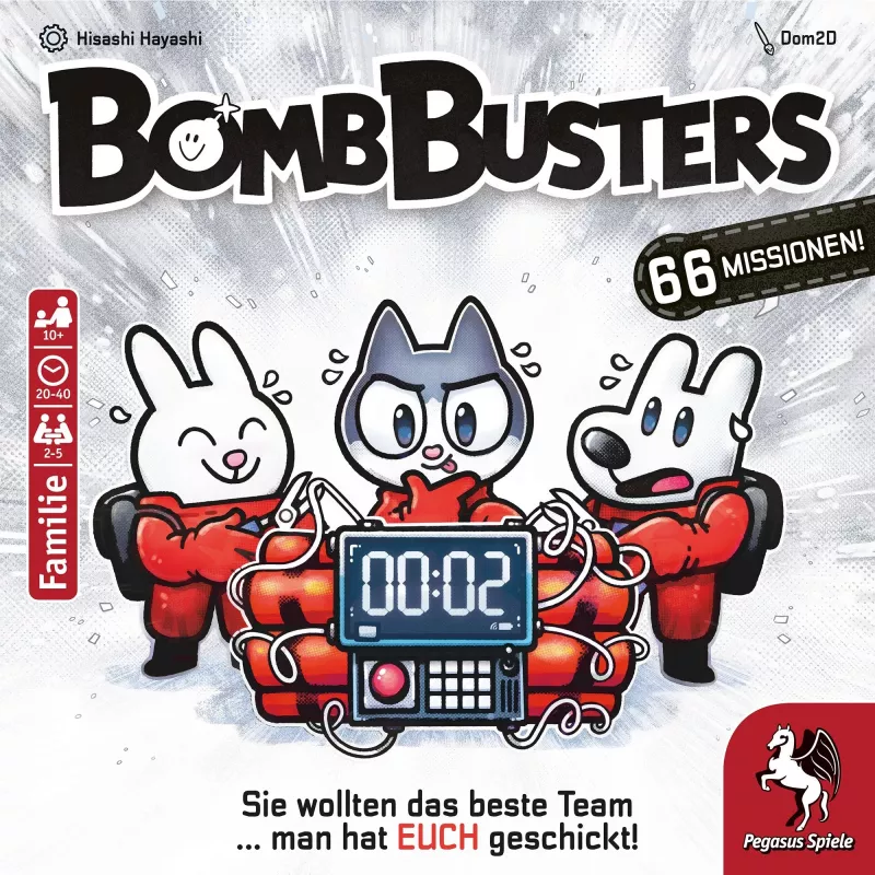 Galda spēle Pegasus Spiele Pegasus Bomb Busters (Spiel des Jahres 2025) – ģimenes stratēģijas spēle