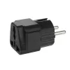 Strāvas kontaktdakšas adapteris Maclean MCE155 NEMA 5-15P Type E FR Melns
