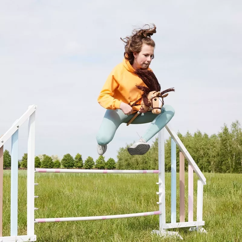 Rotaļu zirgs uz kociņa HOPPIHORSE Hobby Horse A4 bēšs