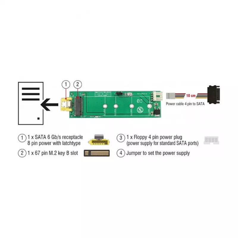 Iekšējais M.2 adapteris DeLOCK 63917