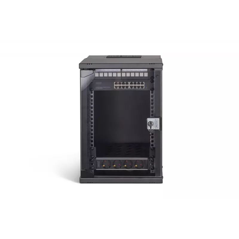 Sienas skapis Digitus DN-49103-SET 9U 315 x 300 mm Melns