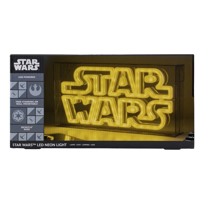 LED neona gaisma Paladone Star Wars dizains PP13123SW — dekoratīva LED zīme pie sienas vai plaukta