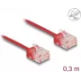 DeLOCK tīkla kabelis RJ45 Cat.6 UTP 0,3 m, sarkans