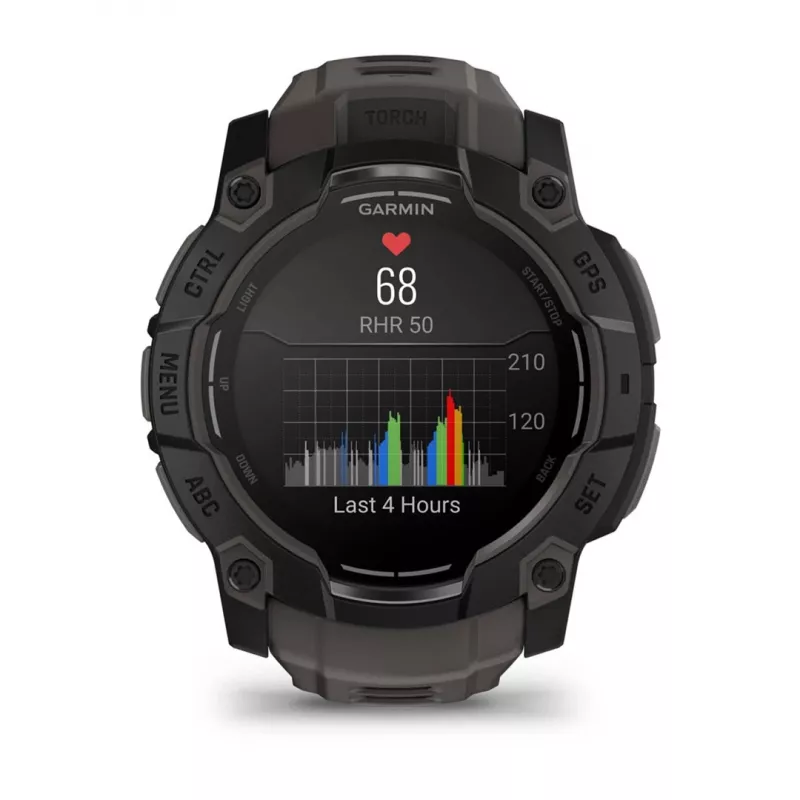 Garmin Instinct 3 AMOLED 3.3 cm (1.3) 50 mm Digitāls 416 x 416 pikseļi Skārienjūtīgs Melns GPS (satelīts)