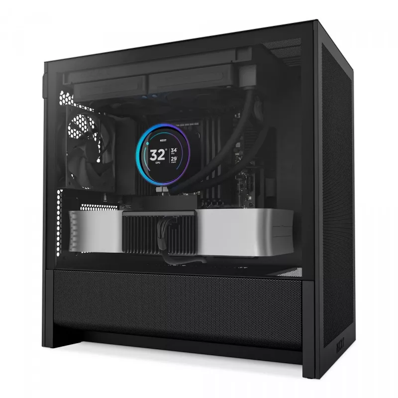 NZXT H3 Flow Micro ATX korpuss ar gaisa plūsmu - Melns