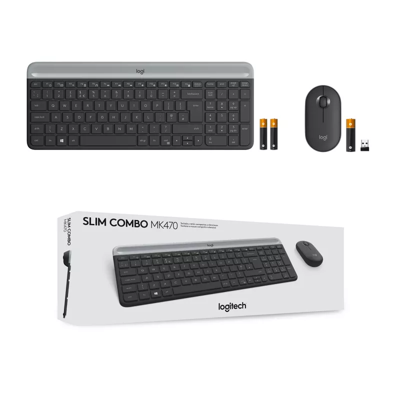 Tastatūras un peles komplekts Logitech MK470 plāns Combo