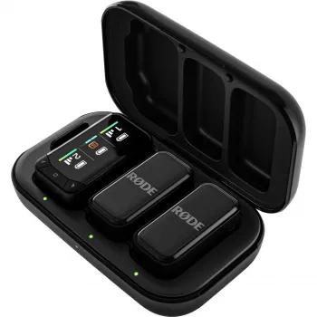 Bezvadu lavaliera mikrofonu komplekts Rode Wireless Micro Camera Kit ar bezvadu raidītāju un uztvērēju