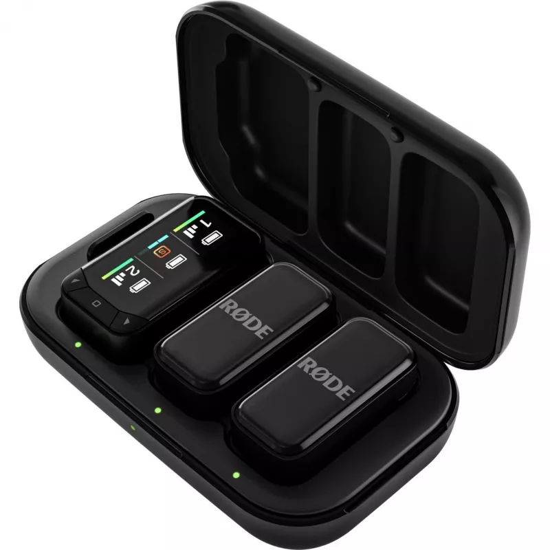 Bezvadu lavaliera mikrofonu komplekts Rode Wireless Micro Camera Kit ar bezvadu raidītāju un uztvērēju