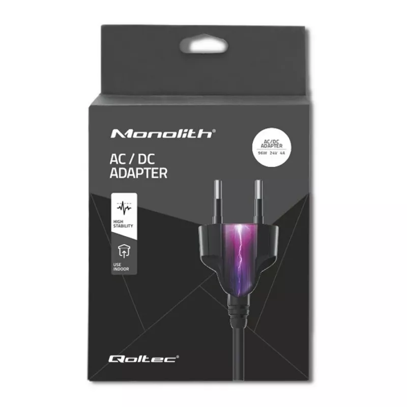 strāvas adapteris Qoltec 50794 iekštelpām 96 W melns