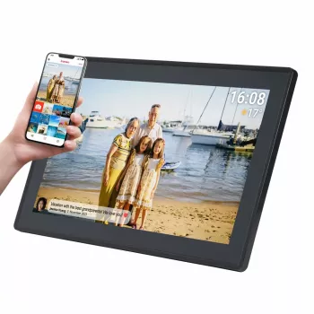 Denver PFF-1515B digitālais foto rāmis Melns 39,6 cm (15,6 inch) Skārienekrāns Wi-Fi