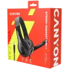 CANYON PC austiņas HSC-1 ar mikrofonu, plakans 2m vads, melnas