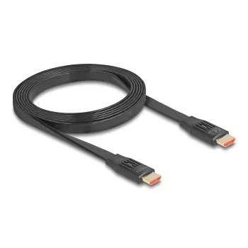 DeLOCK HDMI kabelis 2m A tipa vīrišķais uz A tipa vīrišķais 48 Gbit/s melns