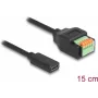 DeLOCK USB 2.0 kabelis USB Type-C sievišķais uz spaiļu bloka adapteri 15 cm