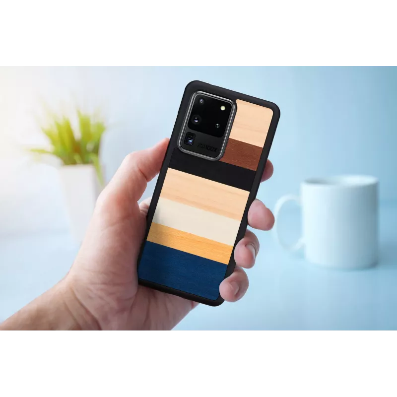 Telefona maciņš man and wood Samsung Galaxy S20 Ultra — melns