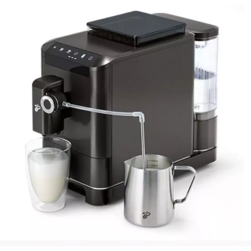 Espresso kafijas automāts Tchibo Esperto2 Milk melns — integrēts piena putotājs, galda virsmas automātiskais espresso kafijas automāts