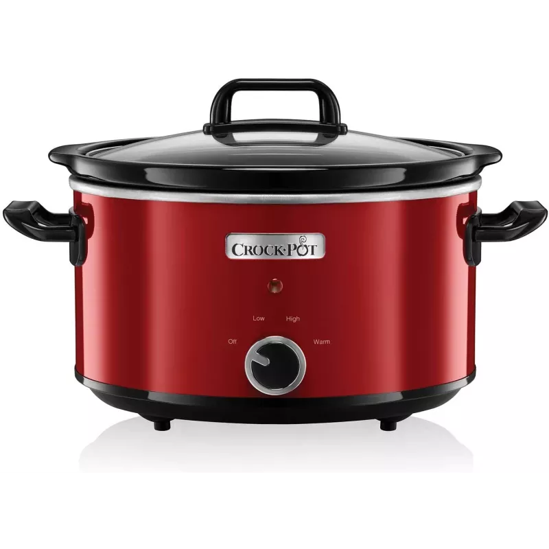 Slow Cooker Crock-Pot SCV400RD 3,5 L keramikas noņemama bļoda, stikla vāks, 2 siltuma iestatījumi