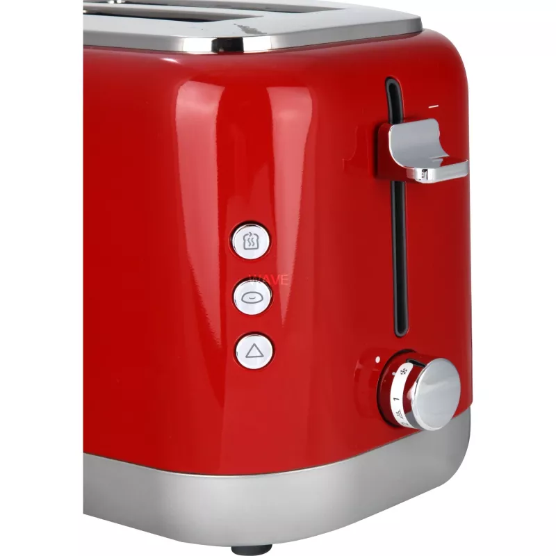 Kenwood TCX751RD 2-šķēļu tosteris 900 W, metāla korpuss, sarkans, 160×272×257 mm