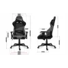 Huzaro Force 6.2 pelēka Mesh spēļu krēsls