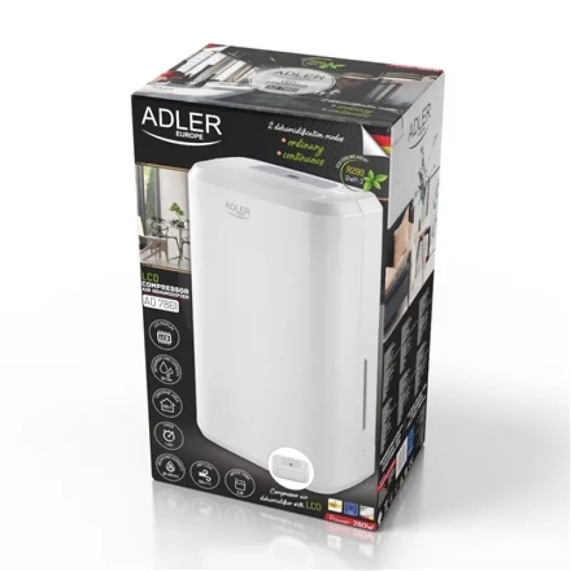 Gaisa sausinātājs Adler AD 7861, 280 W jauda, 2 L ūdens tvertne